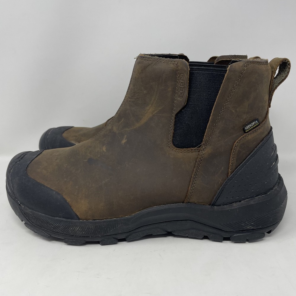 Keen Mens Chelsea Revel IV Waterproof Insulated Work Boots Size 13 Brown