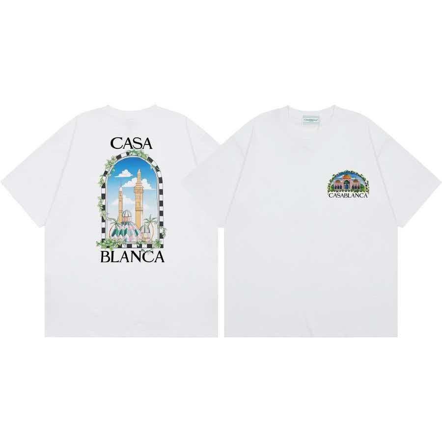 Casablanca 280g Pure Cotton Couple's Beach T-Shirt for Men and Women