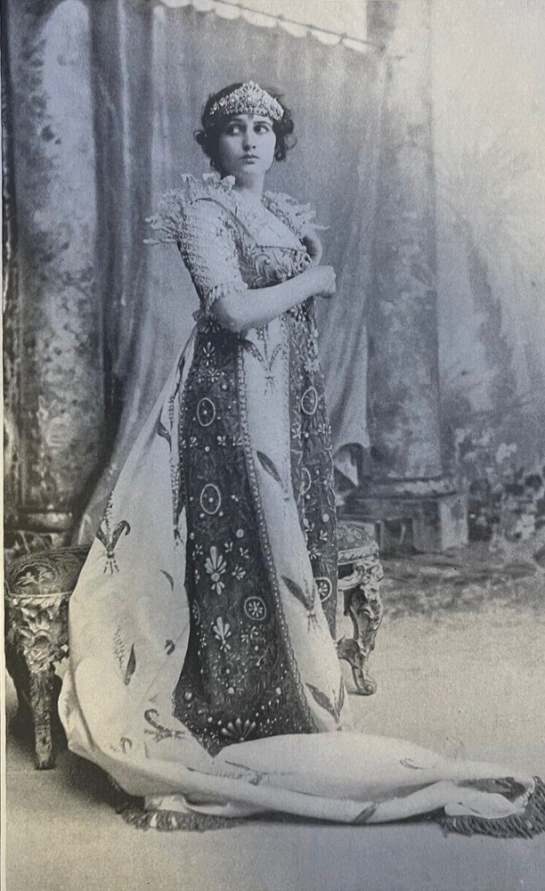 1900 Vintage Magazine Illustration Actress Julia Arthur as Empress Josephine
