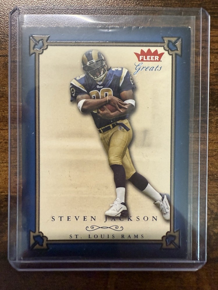 2004 Fleer Greats Blue Steven Jackson RC /999 Rams