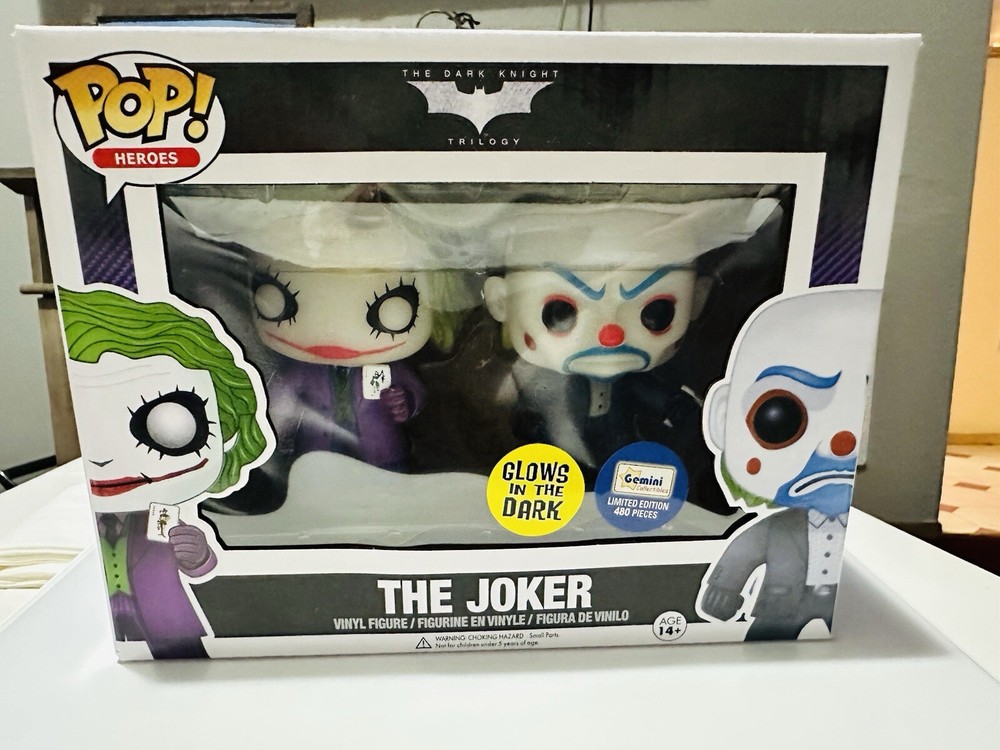 Funko Pop! The Joker & Bank Robber 2-Pack  (Glow) Gemini Limited Edition