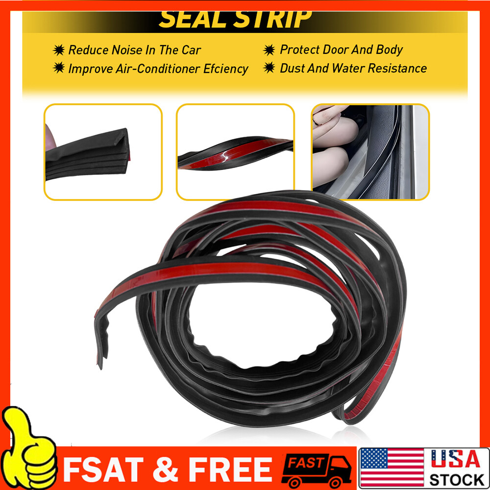 4M For Honda V-Type Door Side Window Trim Edge Moulding Seal Strip Rubber