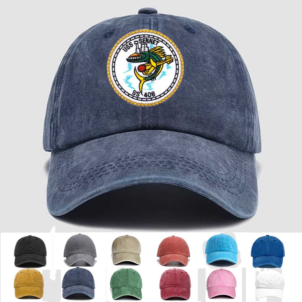 Custom Embroidered Hat SS-408 USS Sennet, Veteran Cap, Trucker Hat, Gift Idea