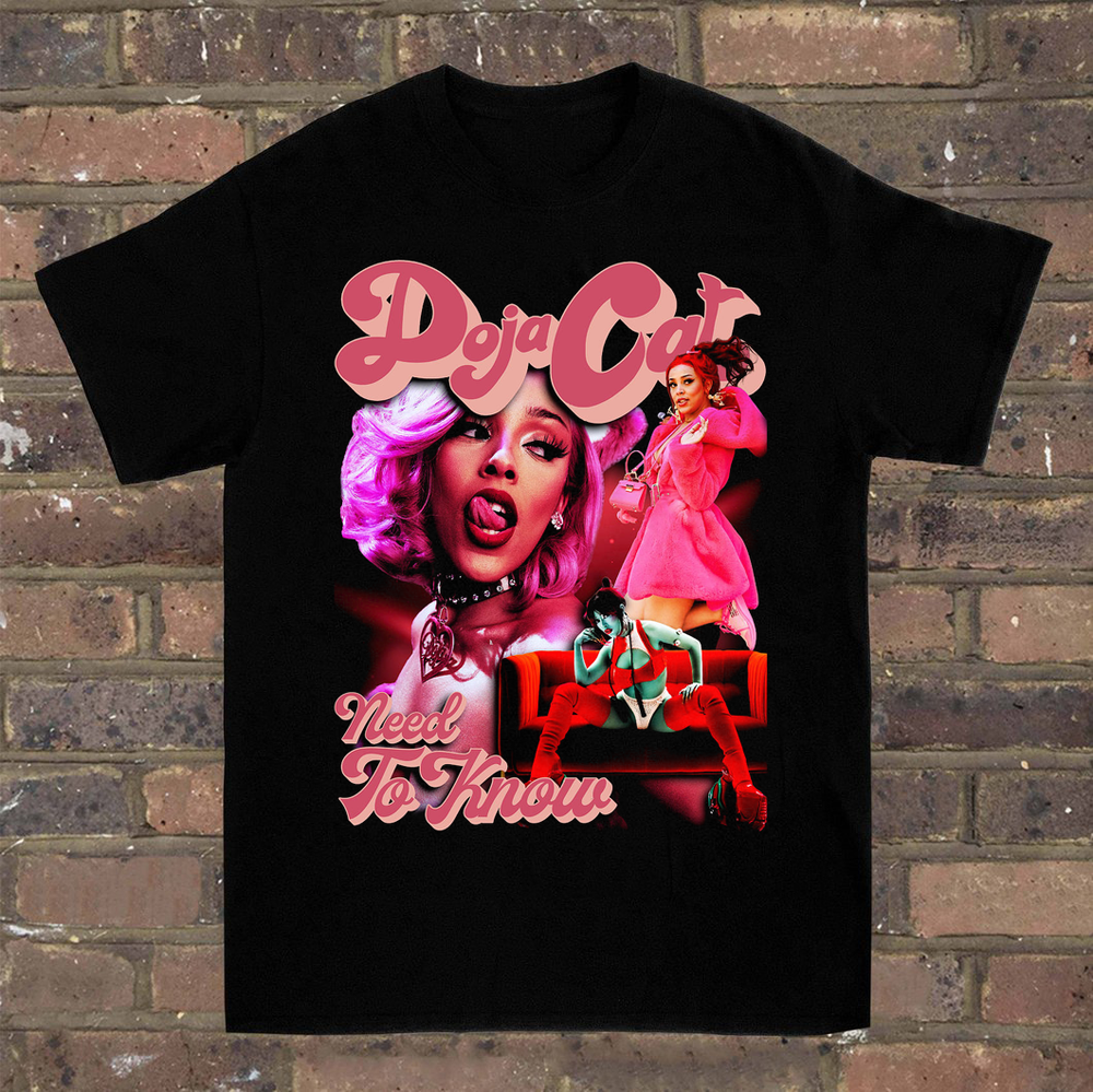 Doja Cat Need To Know T-shirt Black Cotton tee ALl Size S-4Xl   - Free Shipping