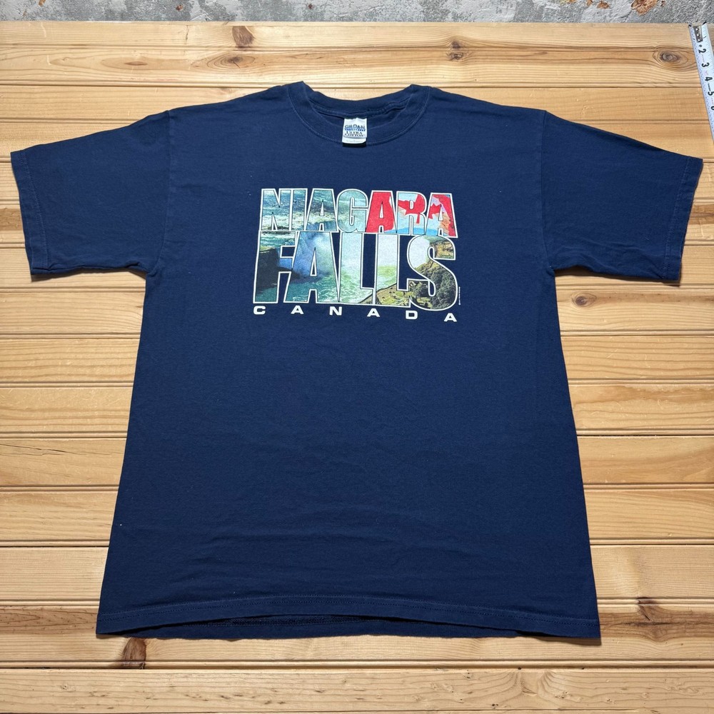 Vintage Y2K Niagara Falls Ontario Canada Graphic Souvenir T-Shirt - Size Large