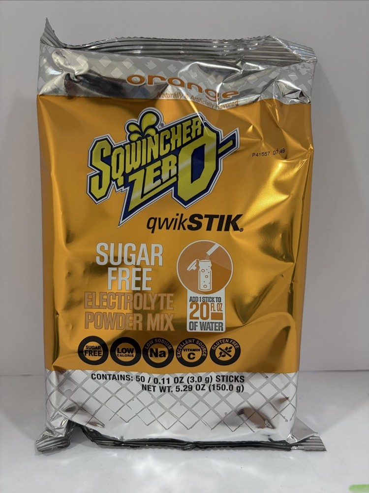 Sugar Free Instant Electrolyte Hydration Sports Powder Drink Mix ORANGE 50 Packs