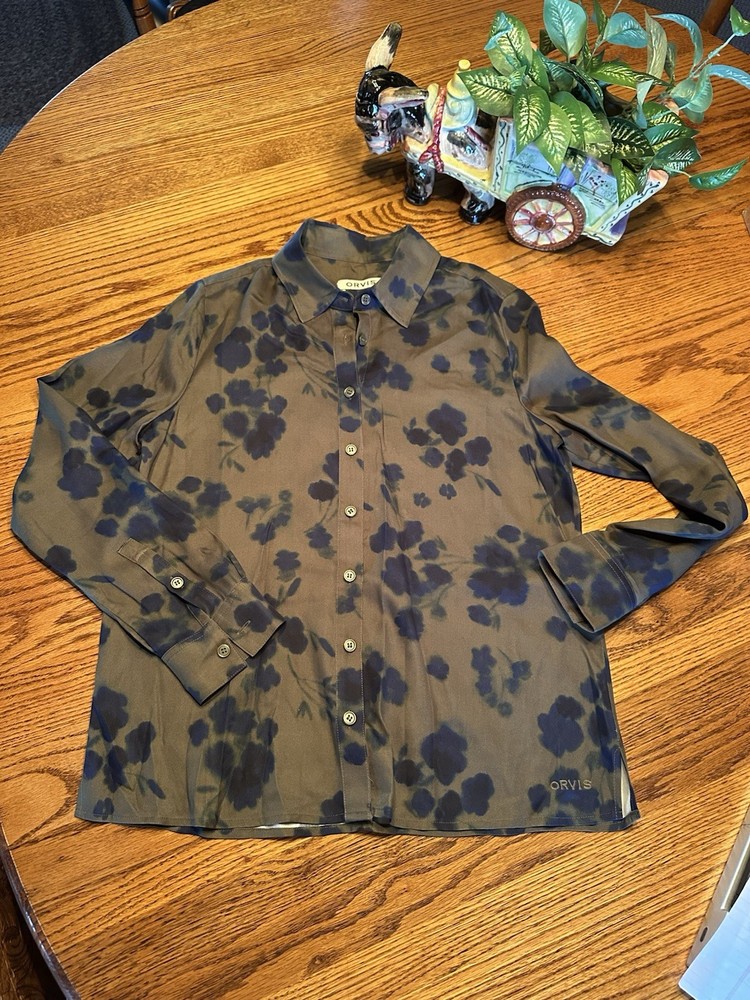 Orvis 100% Silk Blouse