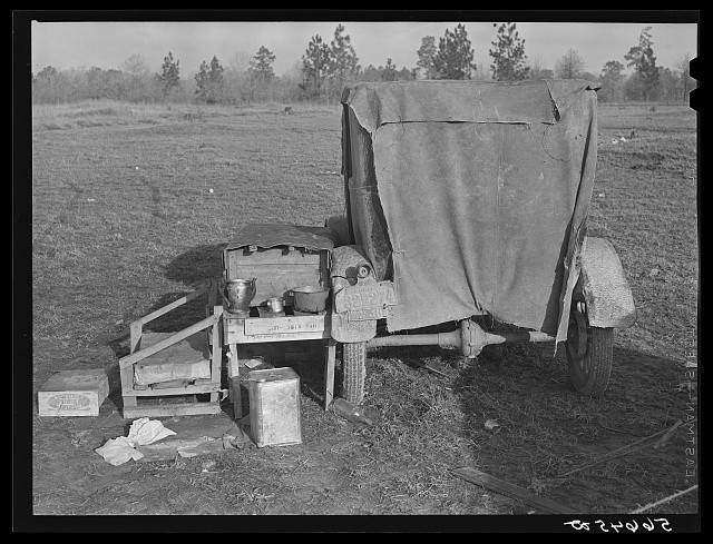 Alexandria Louisiana 1940 Camp Claiborne Construction Workers Tent Truck