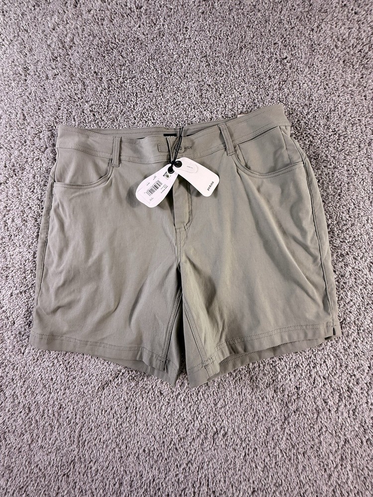Prana Women's Halle Short II shorts, made w ReZion Standard Fit 12 Green