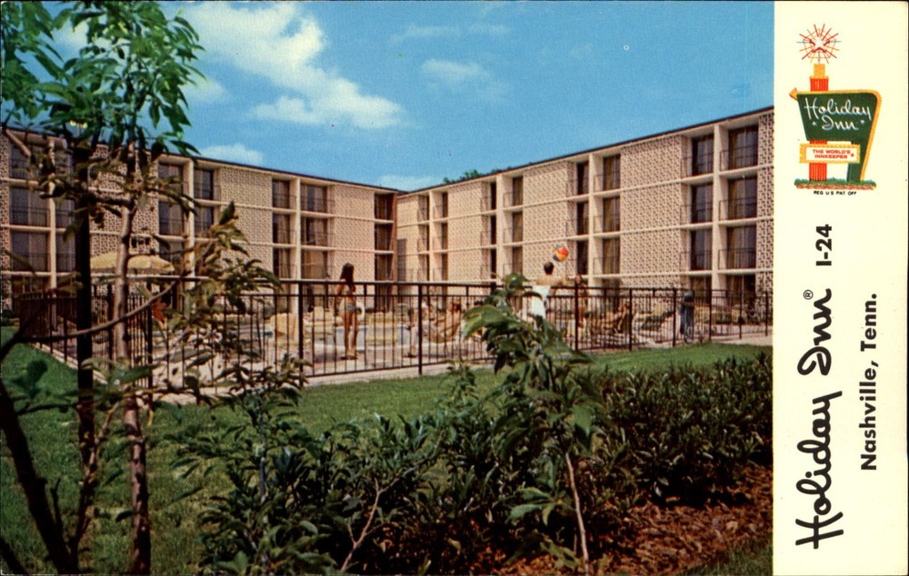 Holiday Inn Nashville Tennessee TN ~ I-24 ~ swimming pool 1960s