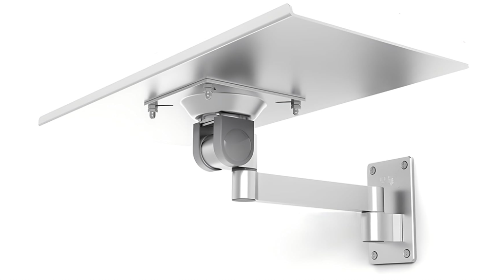 Adjustable Wall Mount Keyboard Tray with Swivel and Sit-Stand Features - Ergonom