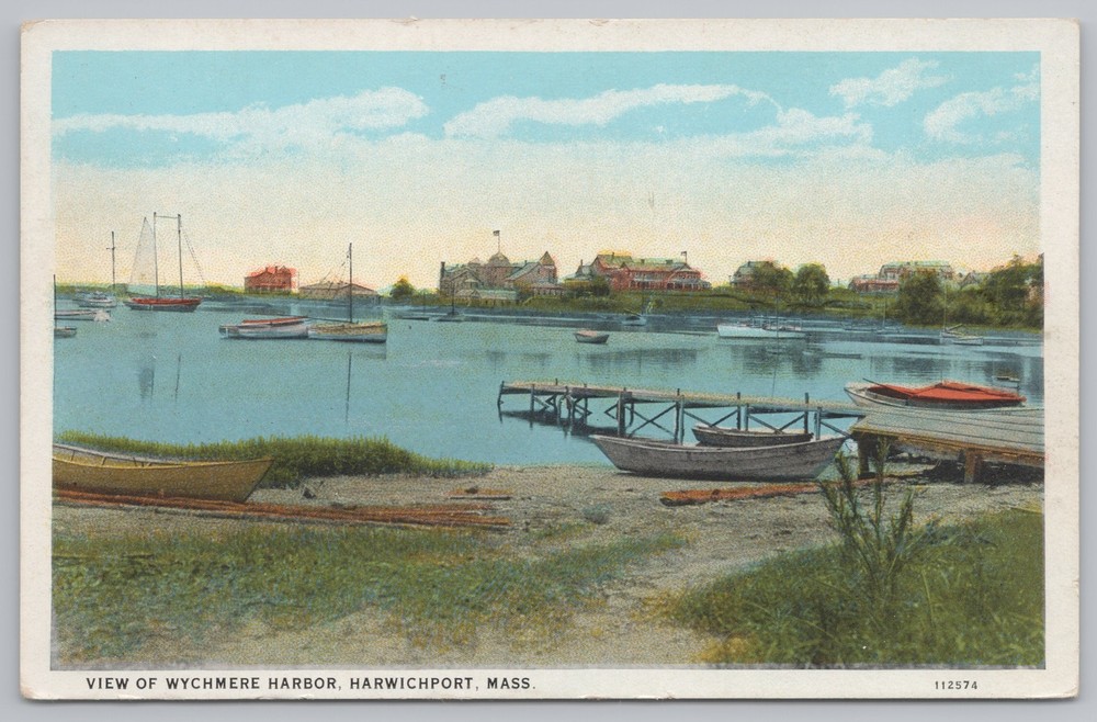State View~Wychmere Harbor @ Harwichport Massachusetts~Vintage Postcard