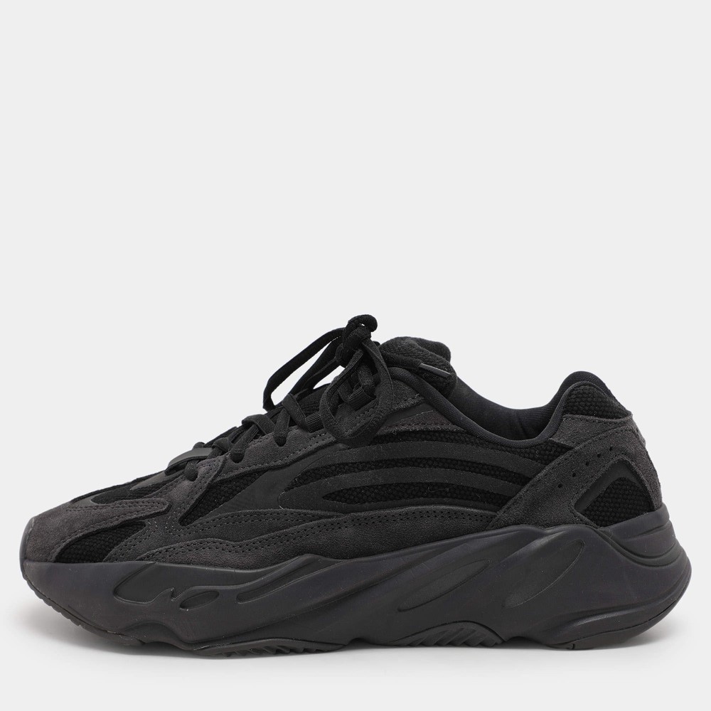 Yeezy x Adidas Black Suede and Mesh Boost 700 Vanta Low Top Sneakers Size 40 23