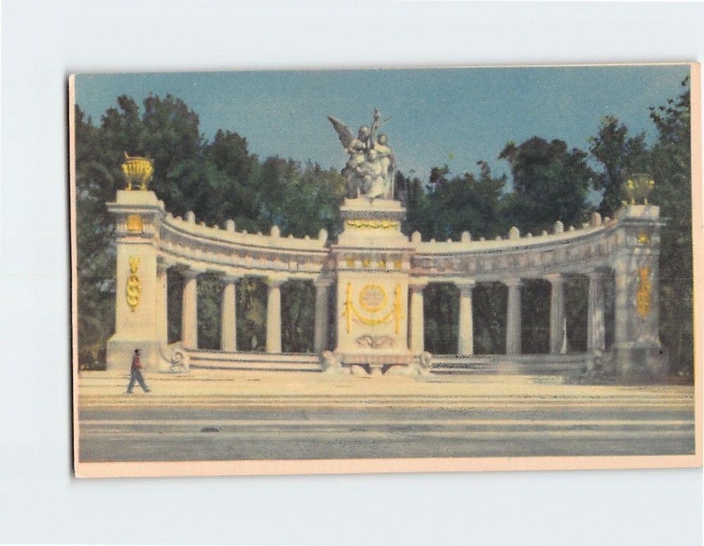 Postcard Monument to Benito Juarez Mexico North America