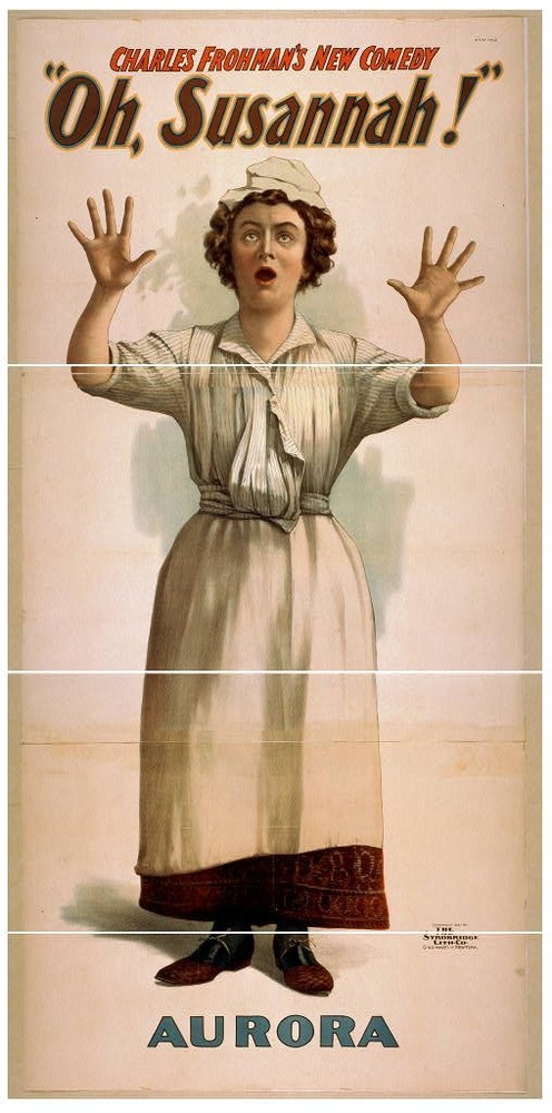 Photo:Oh Susannah 1897 Aurora Charles Frohman Comedy Theater Poster
