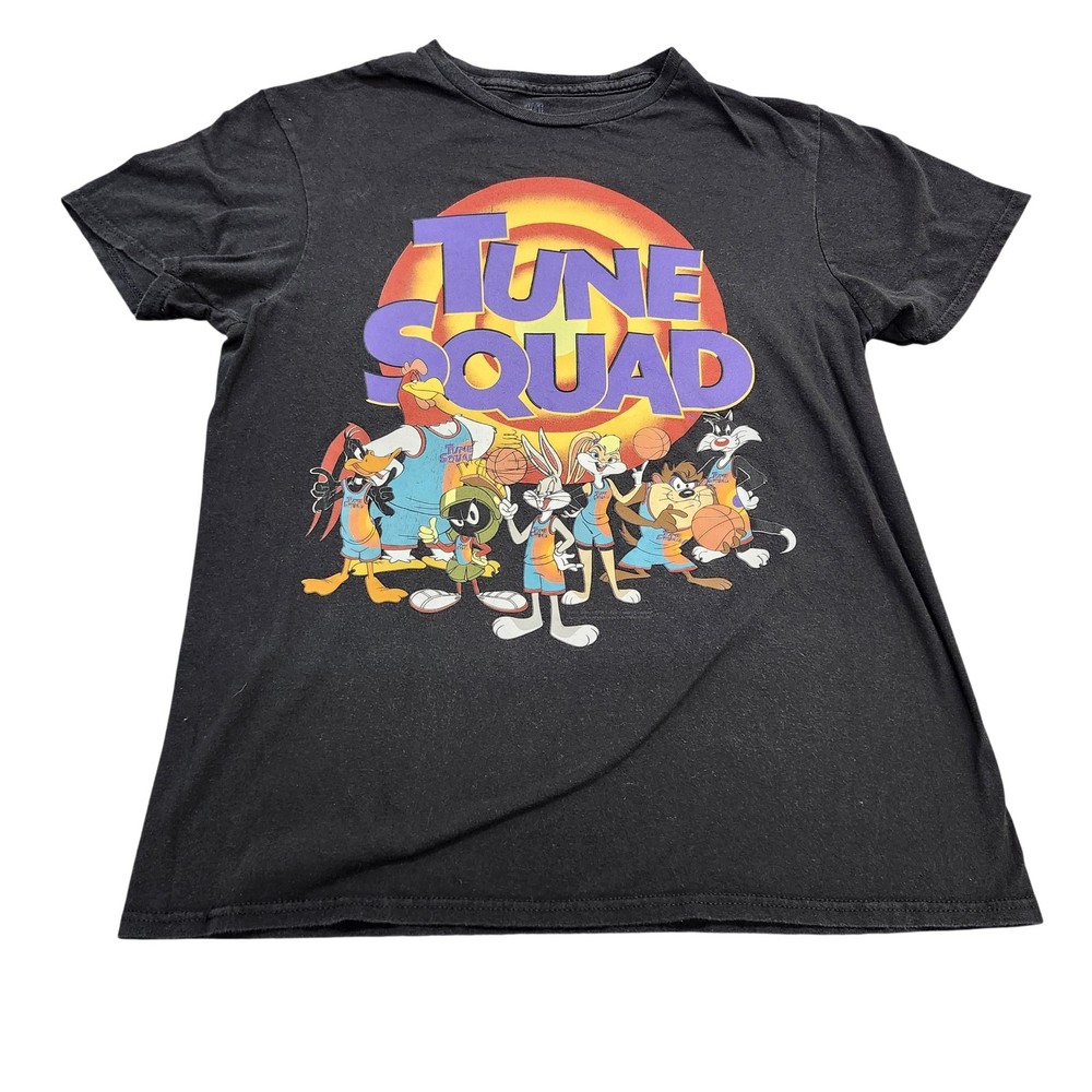 Space Jam A New Legacy Shirt Mens Medium Black Tune Squad Looney Tunes Tee