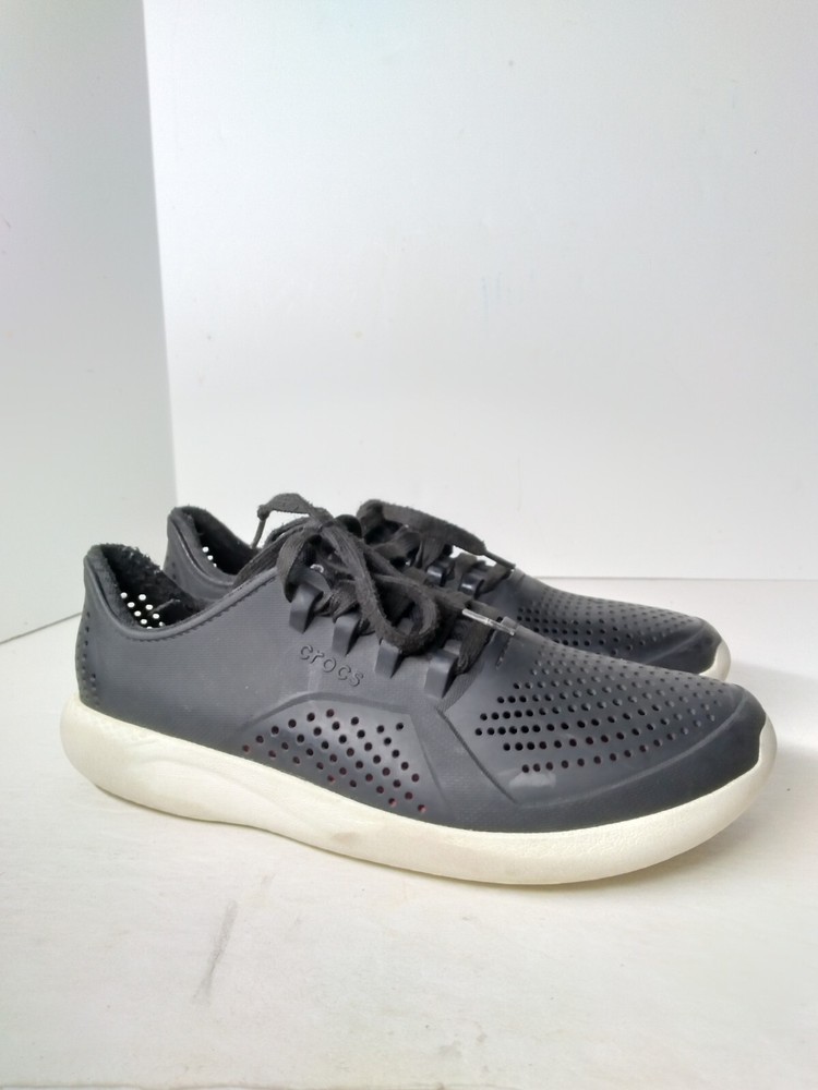 Crocs Women's Size 9 Literide Pacer Lace Up Shoes Comfort Sneakers Black 205234