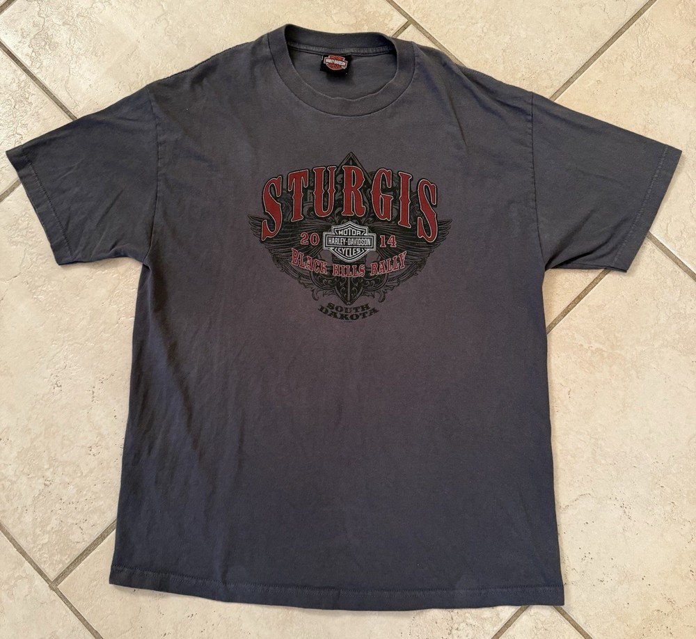 2014 Harley Davidson Sturgis Black Hills Rally South Dakota Graphic Print Tshirt