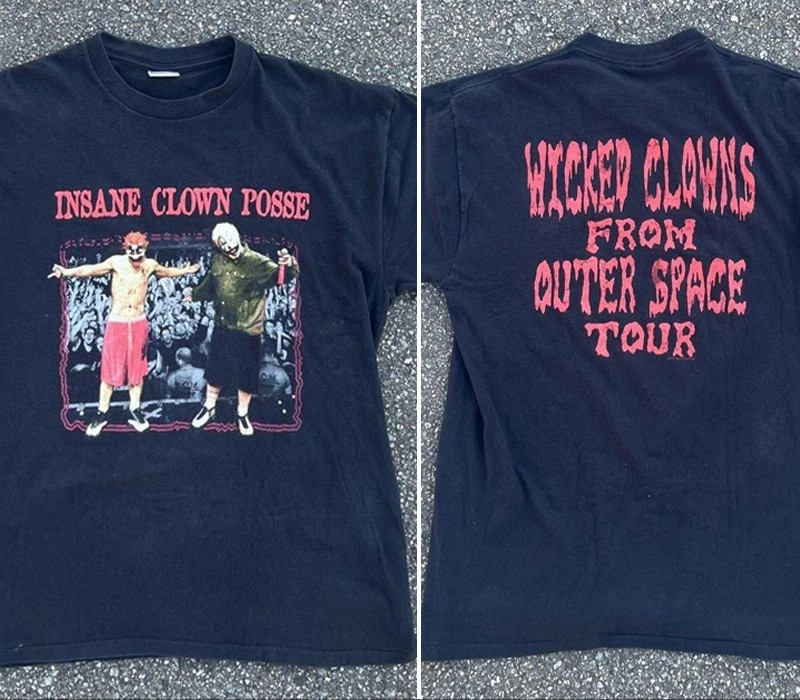 00s Insane Clown Posse band 2 sided Basic black Unisex T shirt