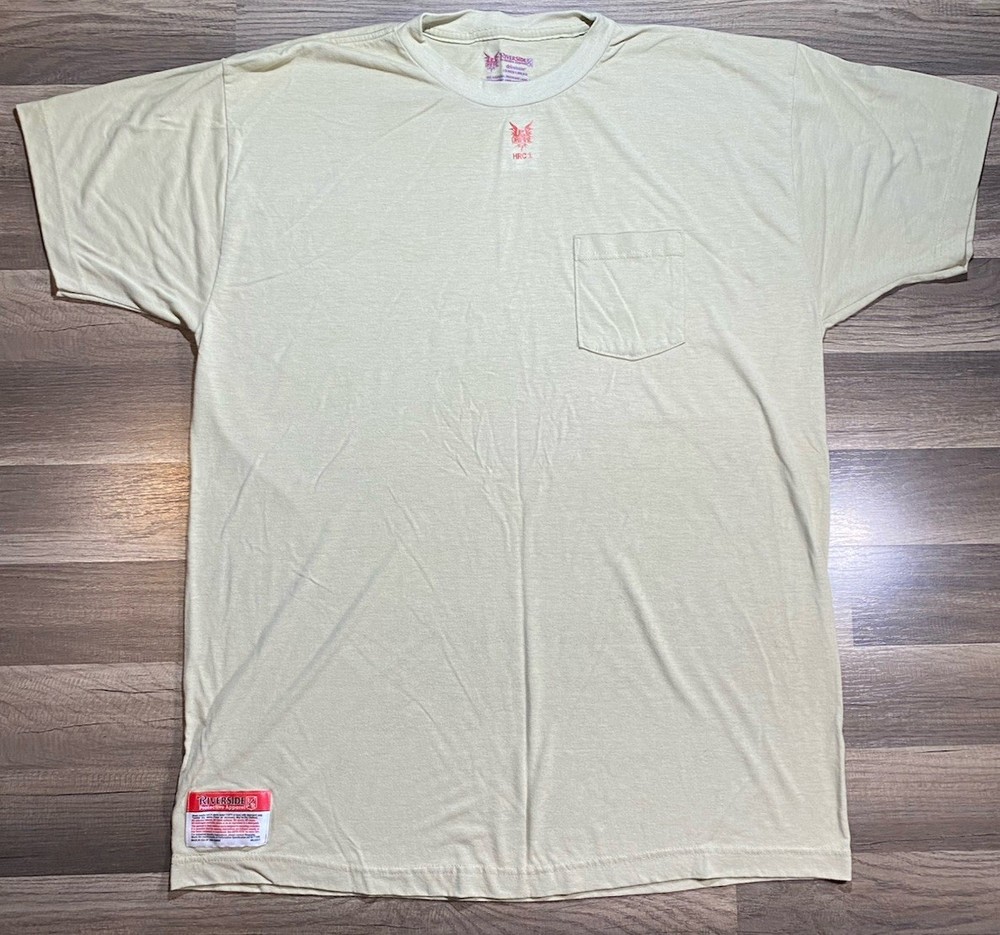 Riverside FR Shirt Mens XL Beige Flame Resistant Short Sleeve Protective HRC-1