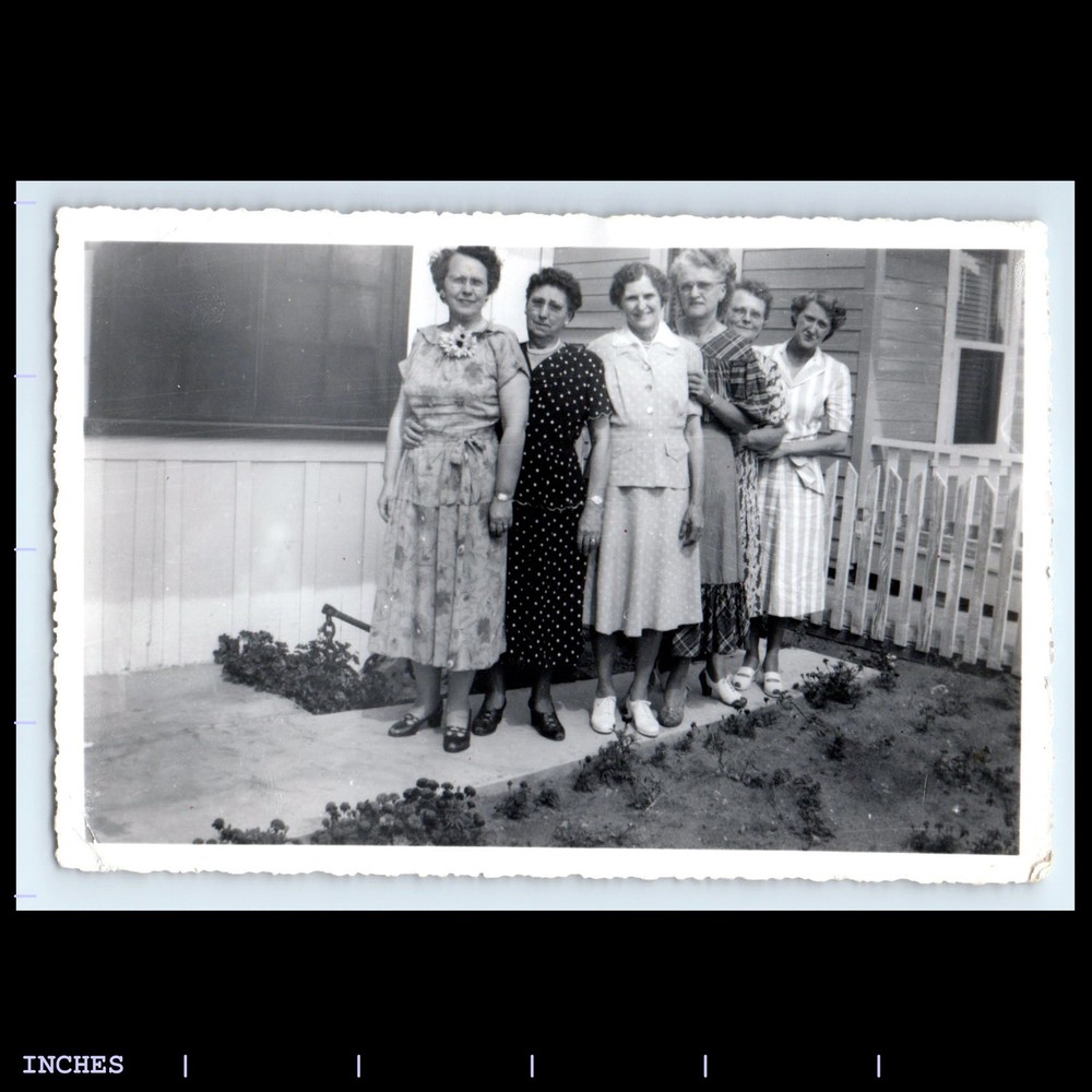 Old Vintage Photo WOMEN STANDING OUTSIDE AFFECTIONATE