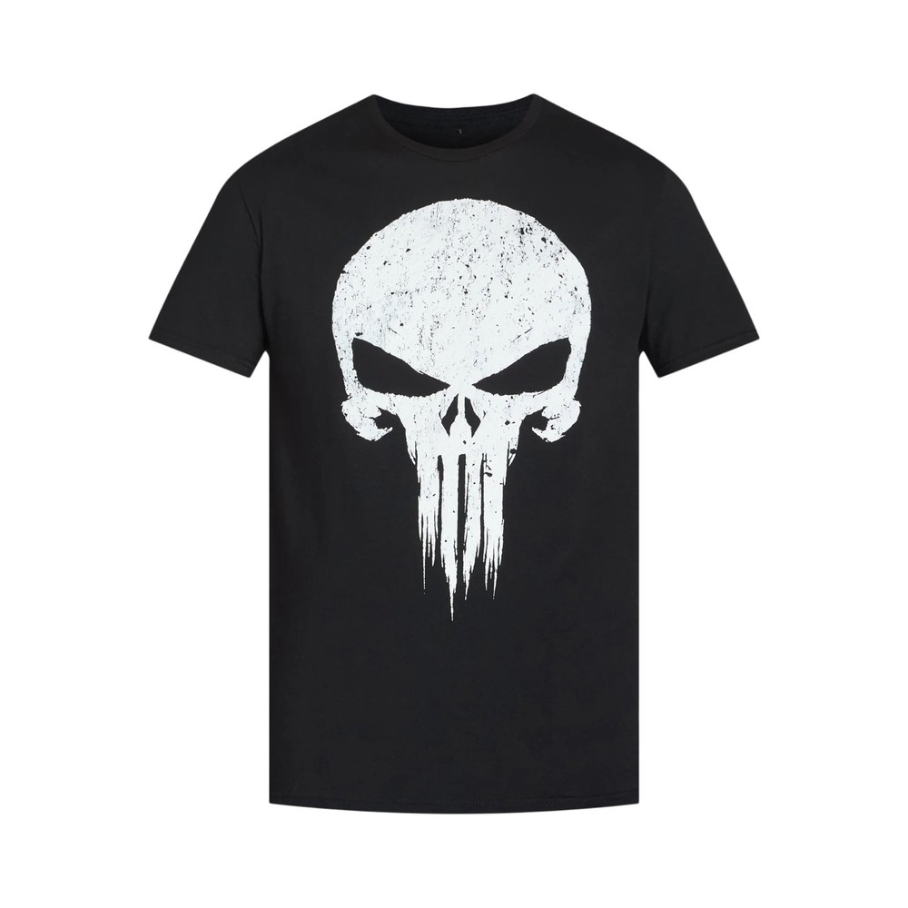 NEW Marvel THE PUNISHER Skull Graphic T-Shirt Short Sleeve Men's 3XL Black NWT