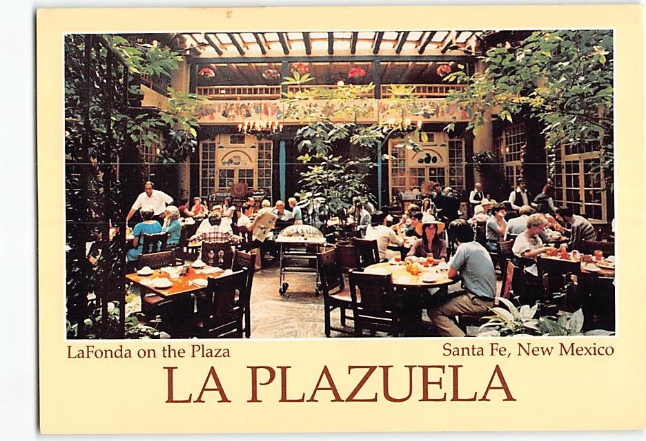 Postcard La Plazuela LaFonda on the Plaza Santa Fe New Mexico USA