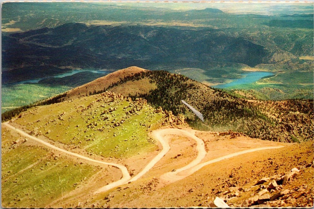 Dr Jim Stamps Postcard Pikes Peak Colorado Auto Highway Unposted