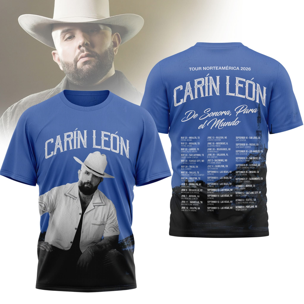 Carin Léon shirt, Carin Leon De Sonora Para El Mundo Tour 2026 Shirt - S to 5XL