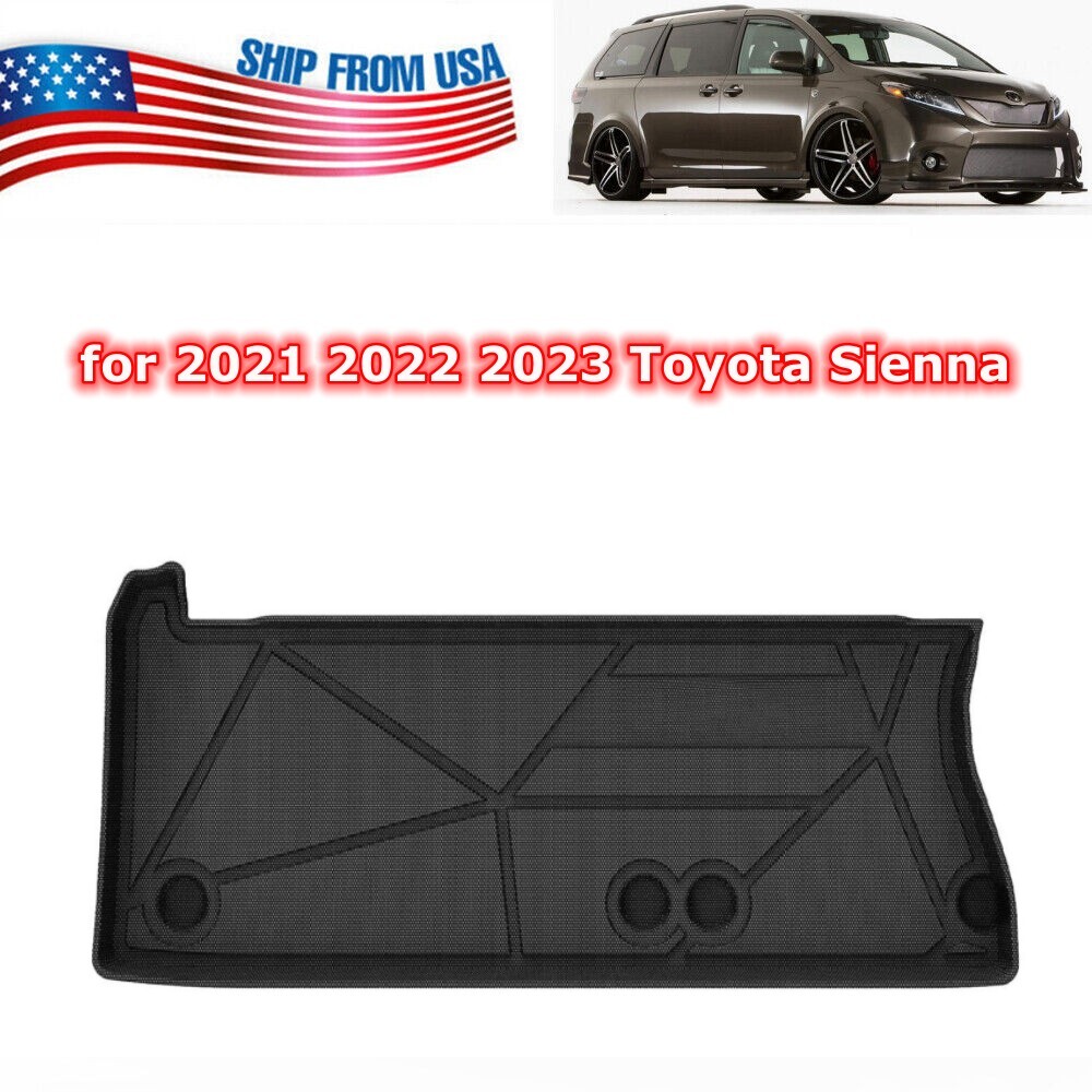 Waterproof TPO Cargo Trunk Tray Liner for Toyota Sienna 2021-2025 Models