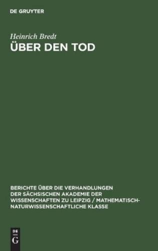 Heinrich Bredt Über Den Tod (Hardback)