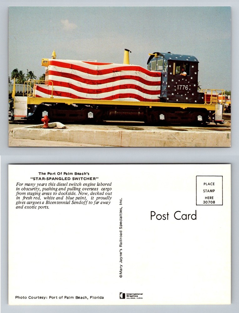 Palm Beach FL-Florida Port of Palm Beach 1776 Star-Spangled Vintage Postcard