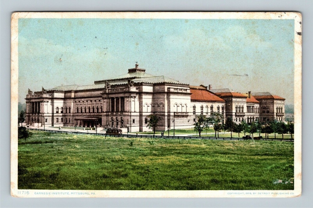 Pittsburg PA, Carnegie Institute, Pennsylvania c1910 Vintage Postcard