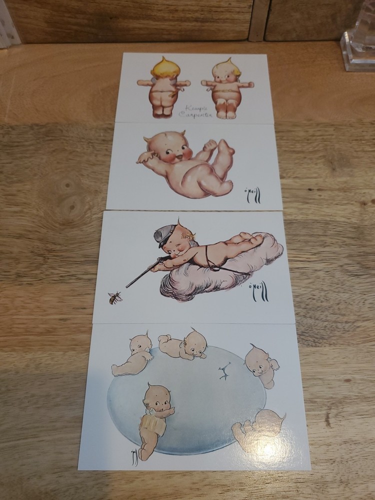 Lot Of 4 Vintage Unused Rose O'Neill Kewpie Babies 1976 Postcards