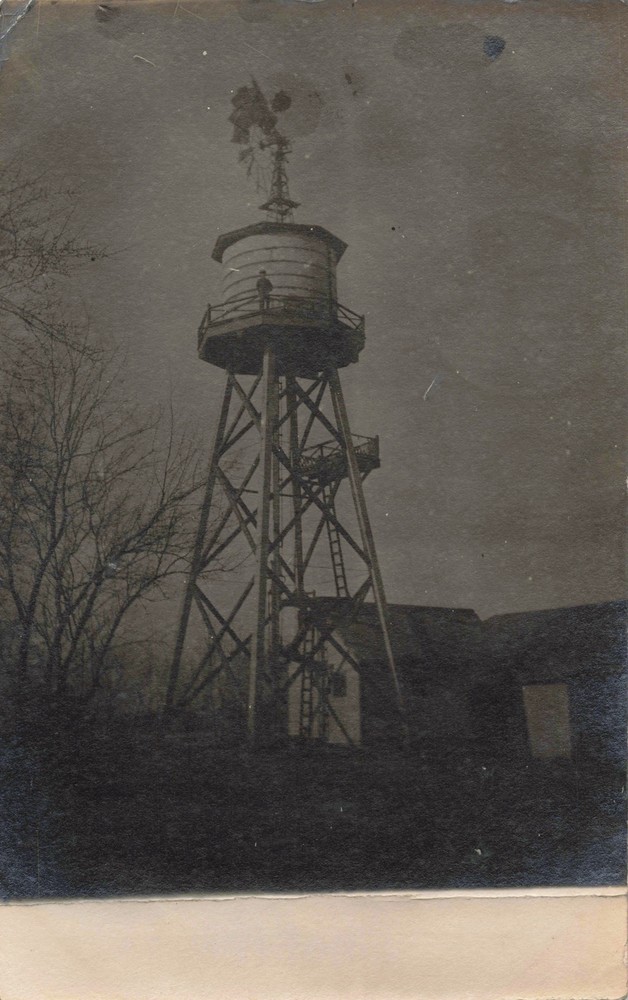 RPPC Brookings SD UNUSUAL Windmill on top of a WATER TOWER and 1908 Daredevil!!!