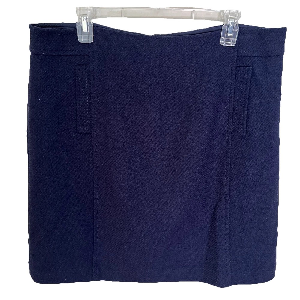 Talbots Wool Blend Skirt Sz 16 Navy Short Lined Office Career Capsule Preppy