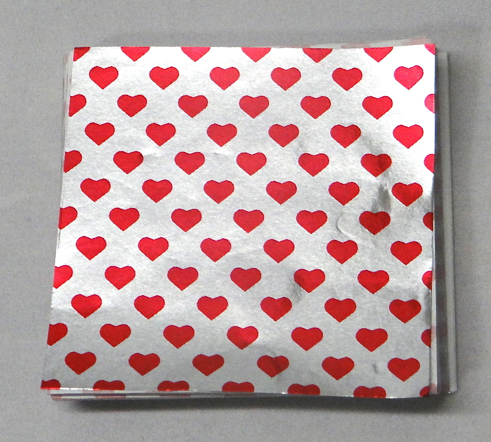 Valentines Heart Candy Foil Wrappers Confectionery Foil 125 count