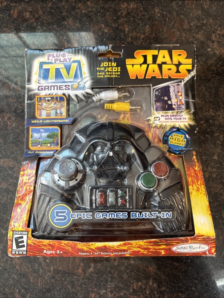 Star Wars Darth Vader Handheld Video 5-in-1 Plug & Play Game Jakks Pacific 2005