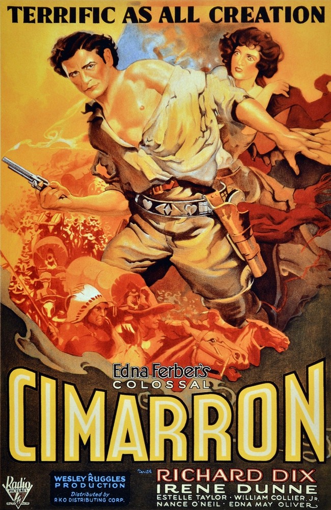 Cimarron Terrific creation Movie Deco Poster. Home Graphic Art Design. 3899