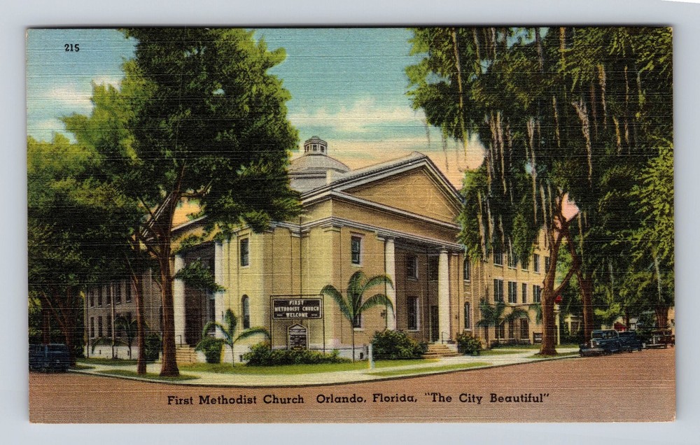 Orlando FL-Florida First Methodist Church Vintage Postcard