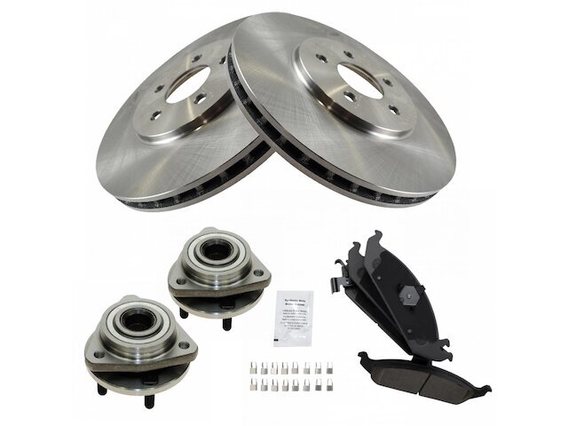 Front Brake Pad and Rotor and Wheel Hub Kit fits Dodge Stratus 1995-2000 99ZPTW