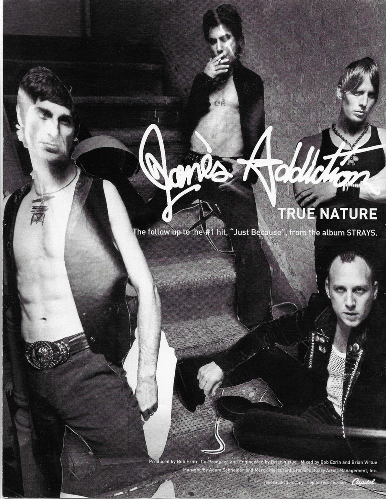JANE’S ADDICTION & MICHELLE BRANCH Rare DOUBLE SIDED  PROMO TRADE AD Poster
