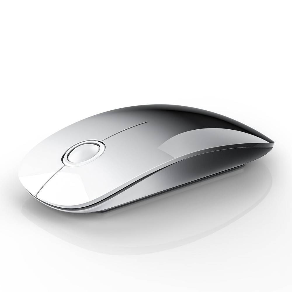 Bluetooth 5.1 Wireless Mouse with USB Dual Connectivity Silent Clicks Low Power