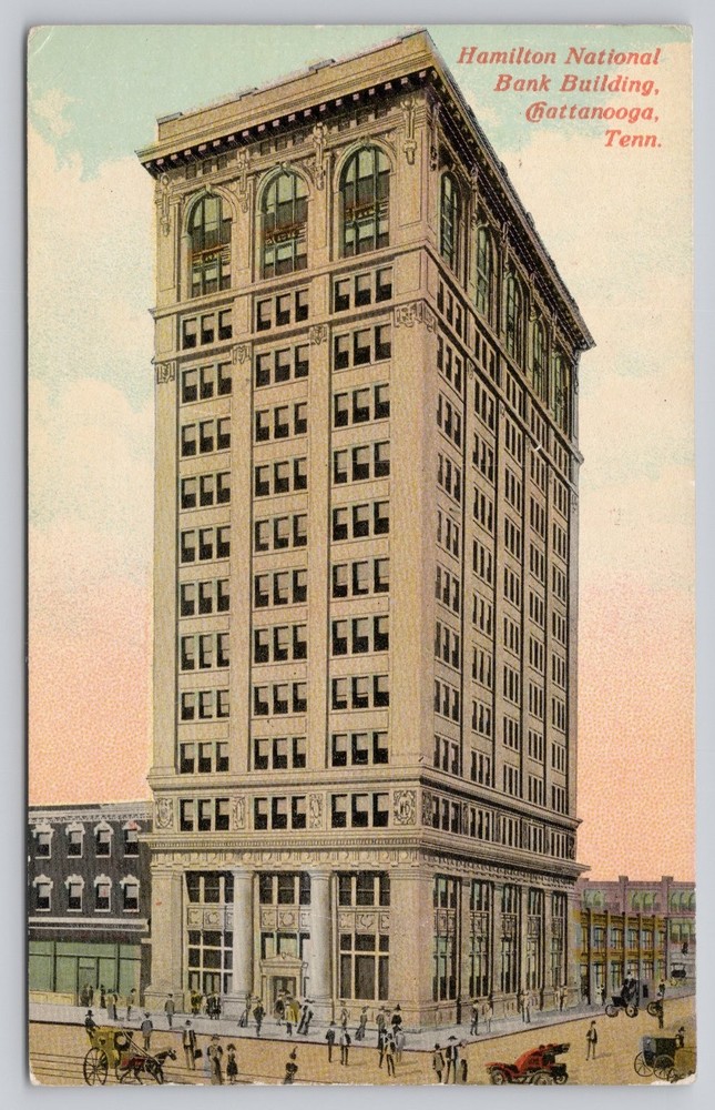 Chattanooga Hamilton National Bank Building TN Sexichrome Postcard 1907-1917