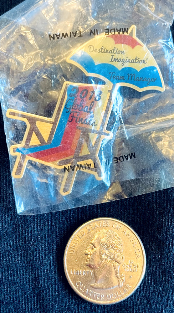 '13 Destination Imagination Global Finals Beach Chair  Umbrella Team Manager Pin