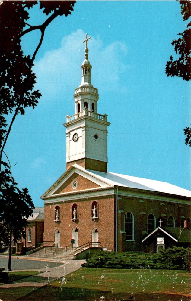 Old Cathedral, Library and Rectory, Vincennes, Indiana, St. Francis Postcard