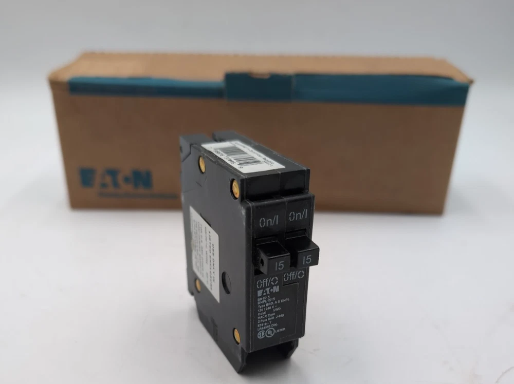10PC Eaton BR1515 Double Circuit Breaker 15A 2P 120V BR Plug On 15 Amp Two 1Pole