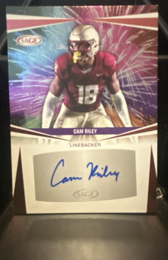 2025 Sage High Series - Autographs Cam Riley #A-CM2 Red (AU, RC)