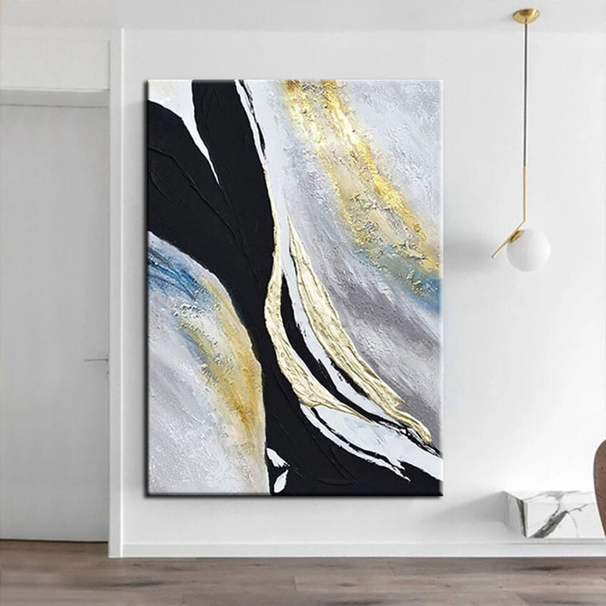 Abstract Hand Painted Canvas Frameless Oil Painting Wall Decoration Works Of Art