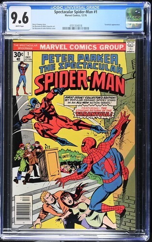 Spectacular Spider-Man #1 1976 Marvel Comics CGC 9.6 Tarantula White Pages 018